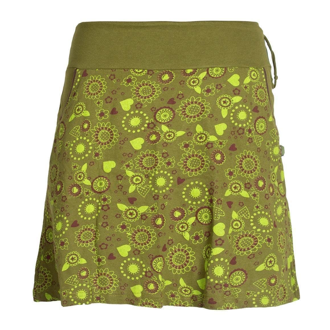 Vishes Minirock Hippie Blümchen-Rock aus Baumwolle günstig online kaufen