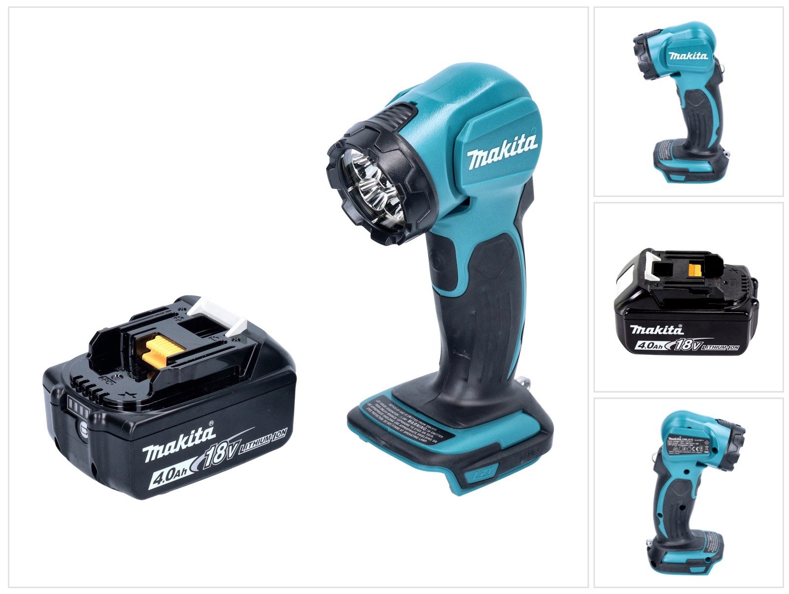 Makita Baustrahler DEADML 815 M1 LED Akku Handleuchte 14,4 - 18 V 160 lm + 1x Akku 4,0 Ah
