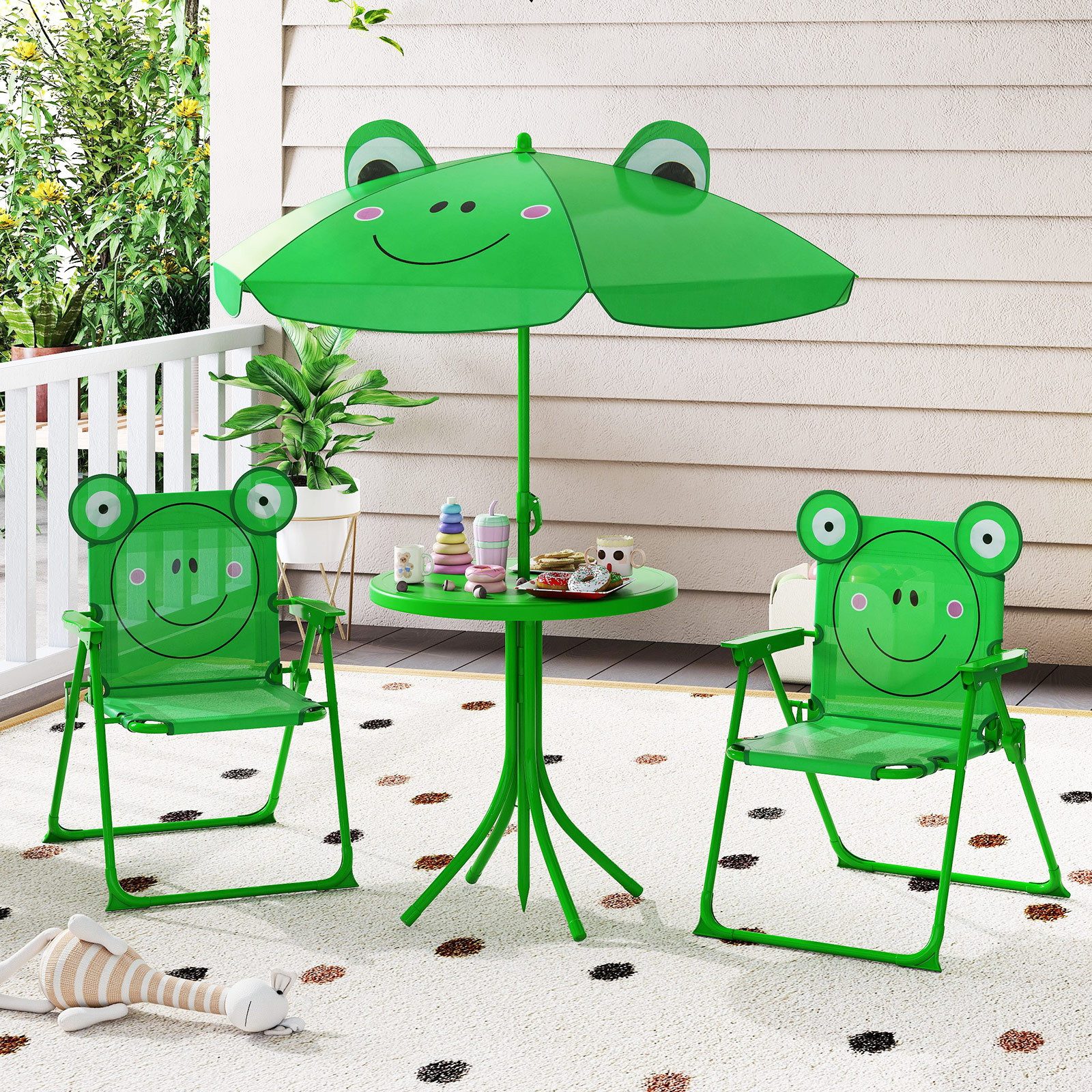 KOMFOTTEU Garten-Kindersitzgruppe, mit 2 Klappstühle & günstig online kaufen