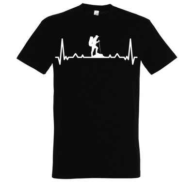 Youth Designz T-Shirt Heartbeat Wandern Herren T-Shirt mit Trendigem Frontdruck