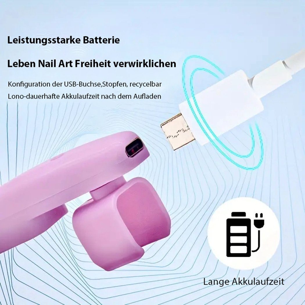 Tragbare Mini-Nagelkunstlampe, kleiner Lichthärtungsgerät USB-Nageltrockner TUABUR