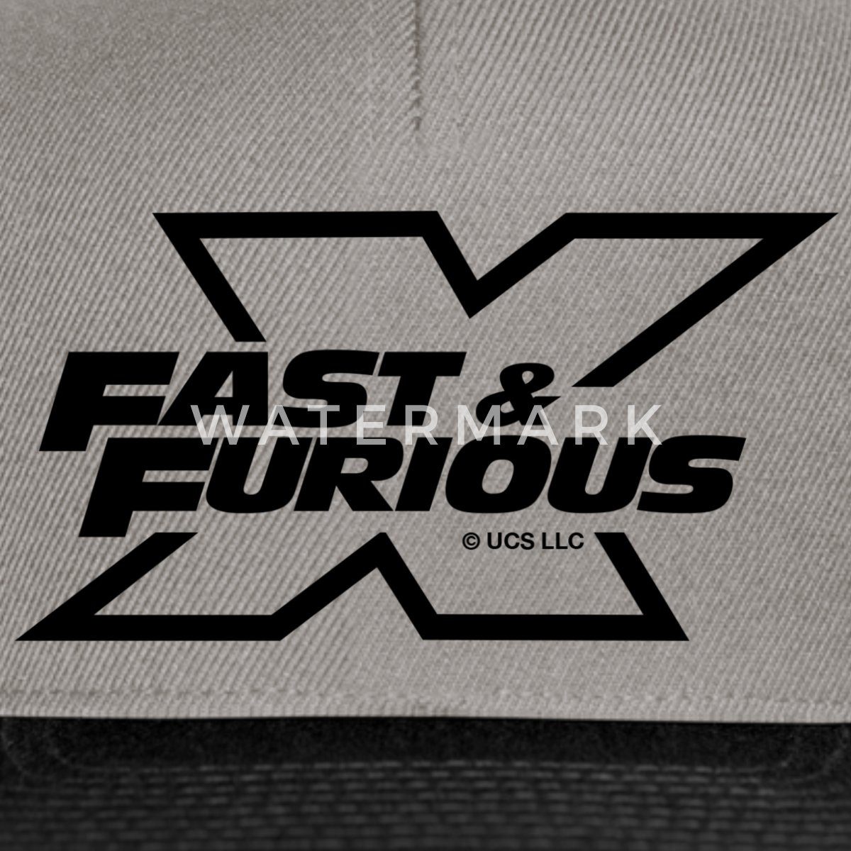 Spreadshirt Snapback Cap Fast and Furious 10 Logo mit X schwarz Snapback Cap (1-St)