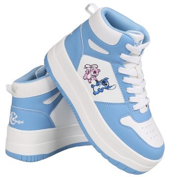 Sarcia.eu Stitch Disney Damen High-Top Sneaker, blau-weiß 41 EU / 8 UK Sneaker