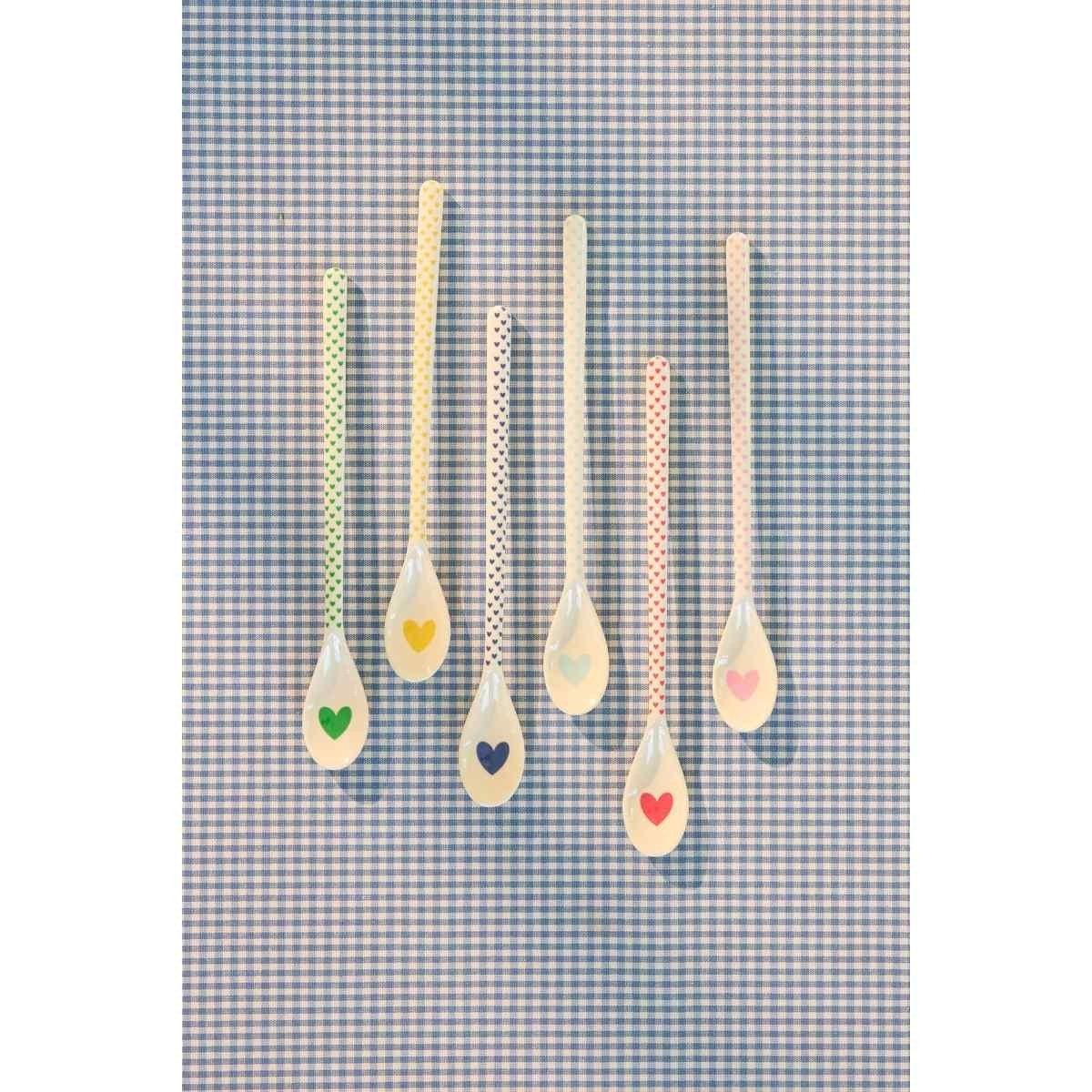 rice Latte-Macchiato-Löffel Melamin Löffel Set 6 Stück, 22,5 cm, für Latte & Dessert