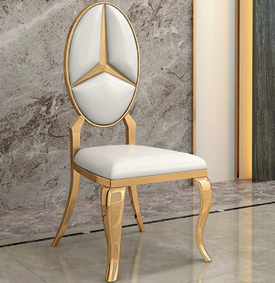 Esszimmerstuhl Esszimmer Weißer Designer Einsitzer Polsterstühle Stühle Neu