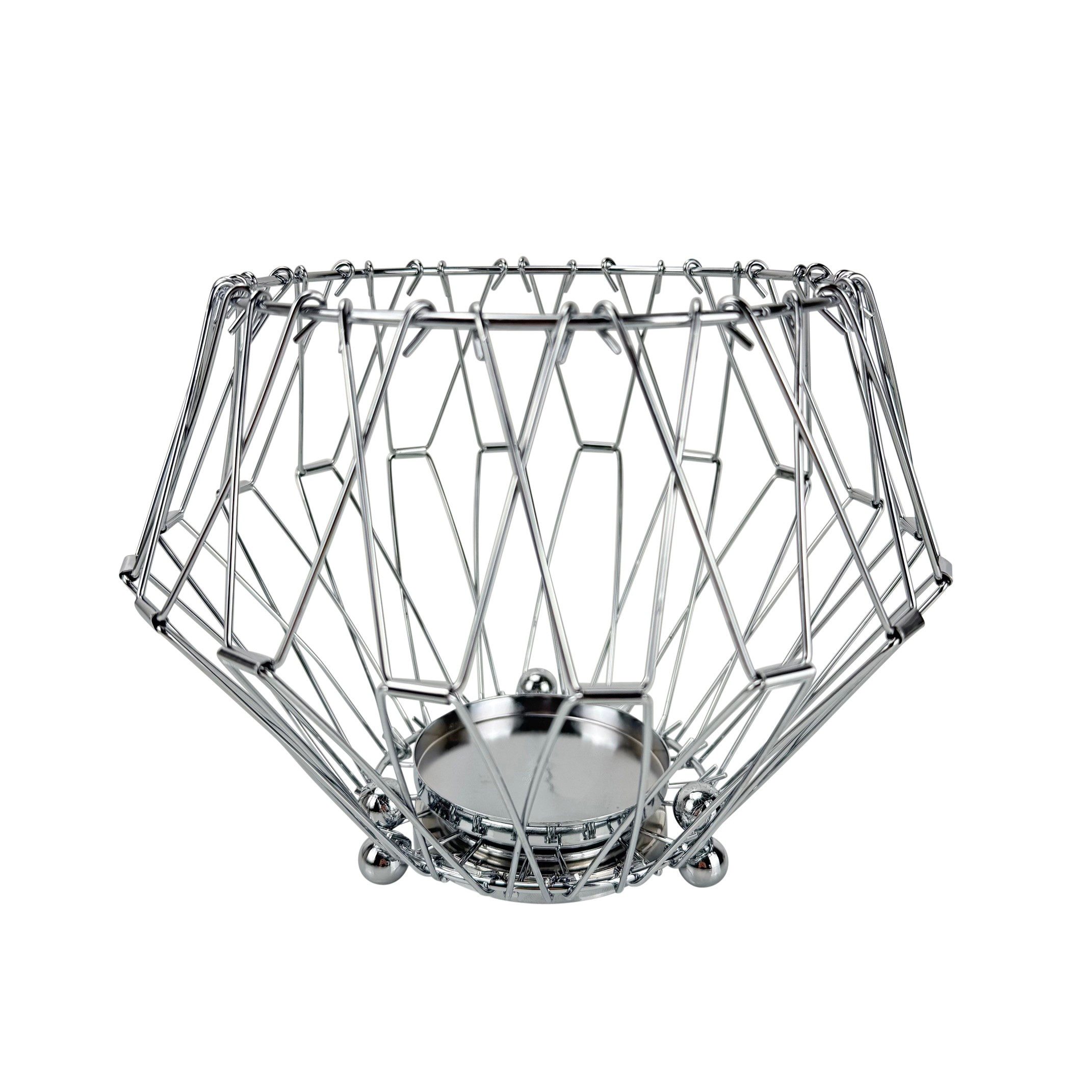Online-Fuchs Kerzenhalter für eine große Stumpenkerze - flexibler Kerzenständer aus Metall (Silber oder Gold, als Tischdeko oder auf dem Sideboard), modern, zeitlos und flexibel in Höhe & Breite