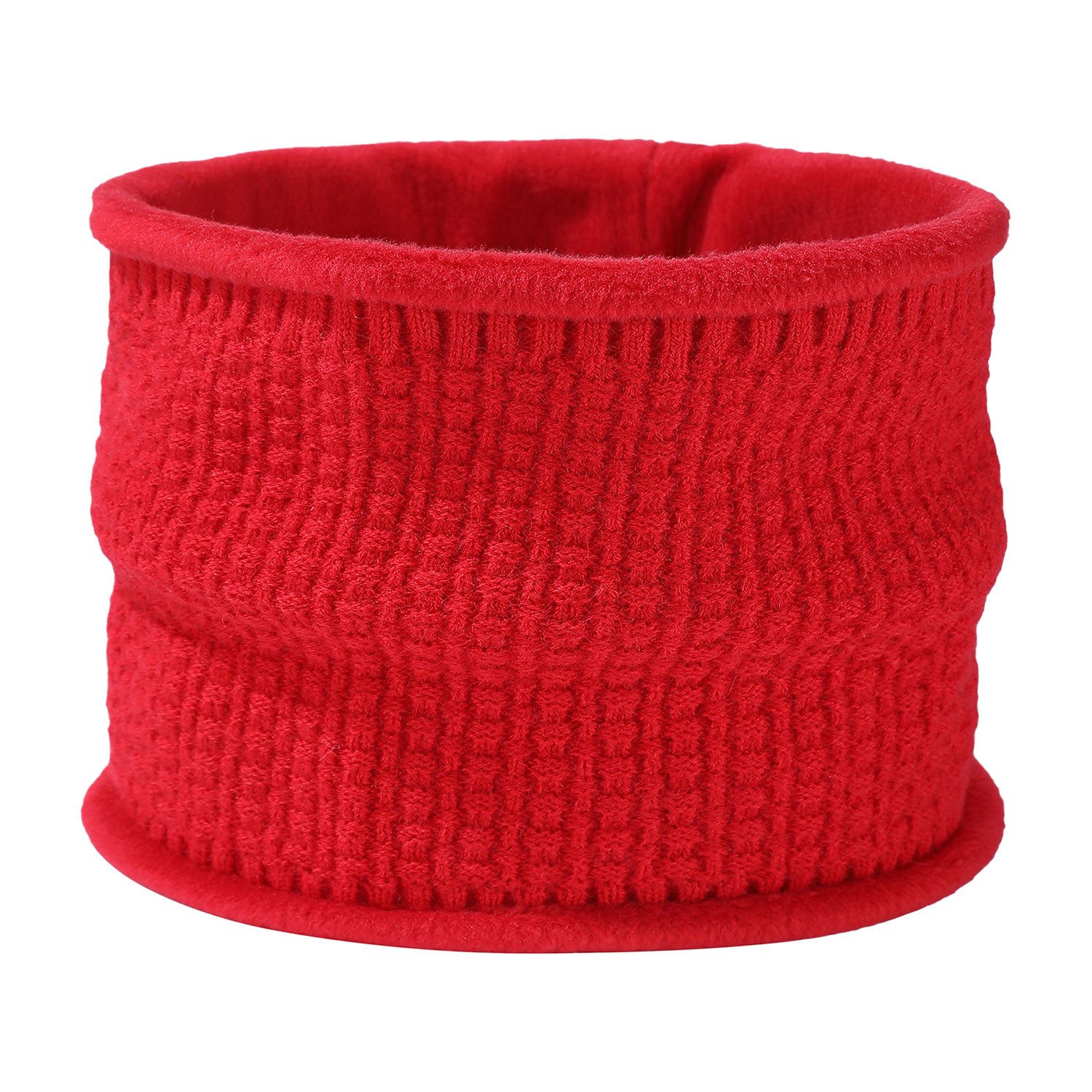 Refttenw Strickschal Loop Schal Damen Herren Thermal Fleece Schlauchschal, Halswärmer 27x20cm