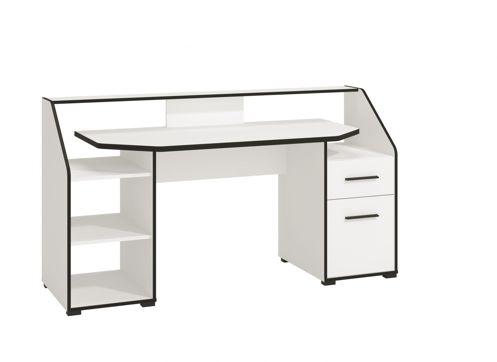 Bletchley, mit Stauraummöglichkeiten Schreibtisch of Opaque Style weiß vielen Places