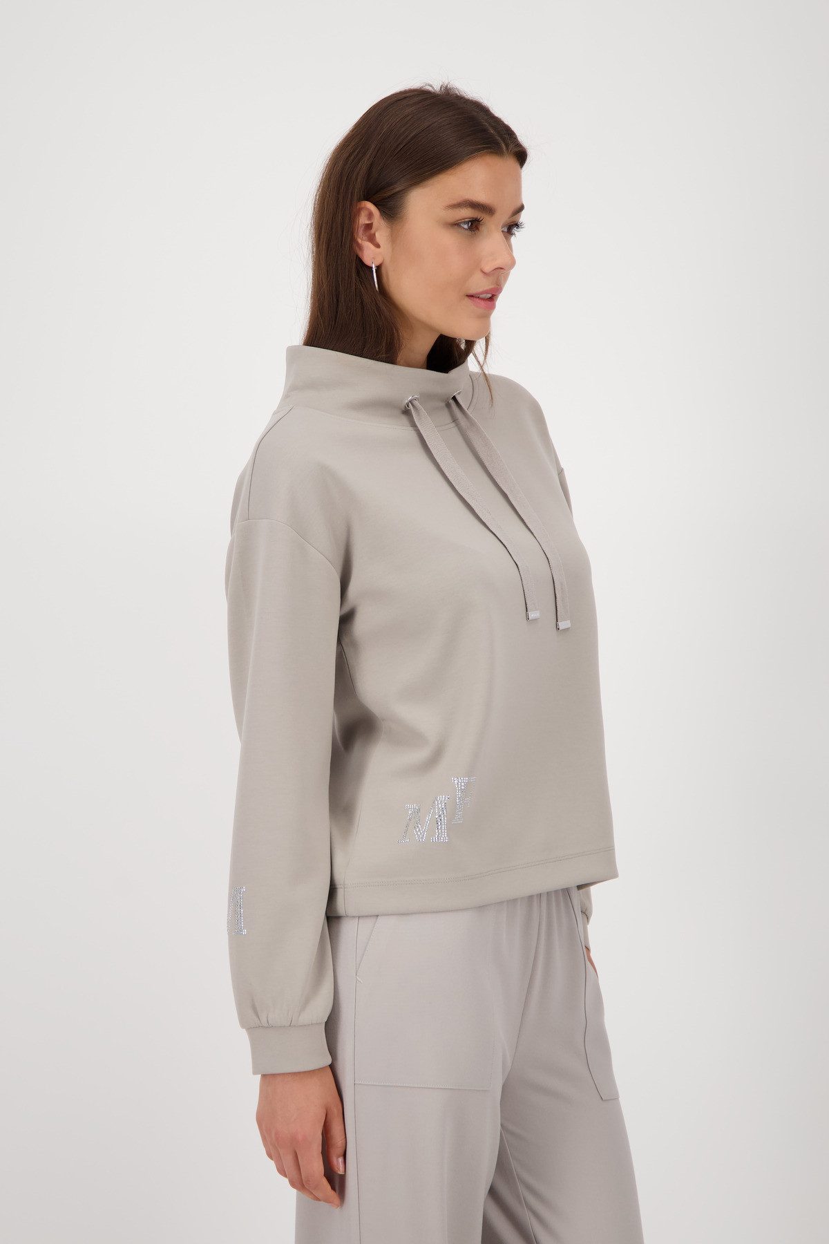 Monari Sweatshirt Sweatshirt Schmuckdetail Stehkragen mit günstig online kaufen