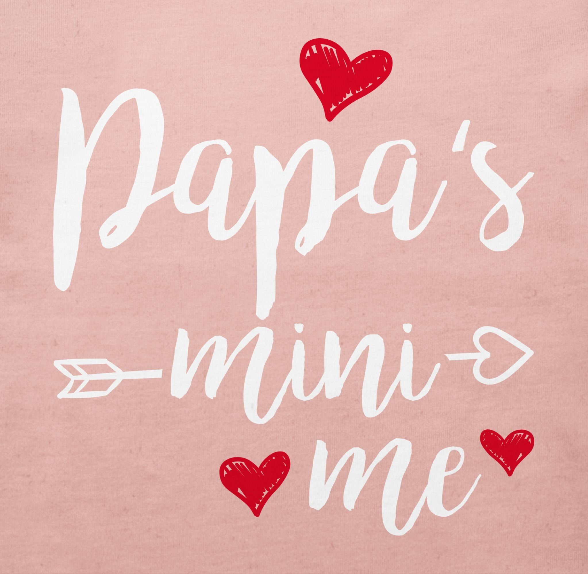 Me Vatertag Papa Geschenk T-Shirt Baby Ich Dich Shirtracer - Papas liebe 2 Mini Papa Babyrosa