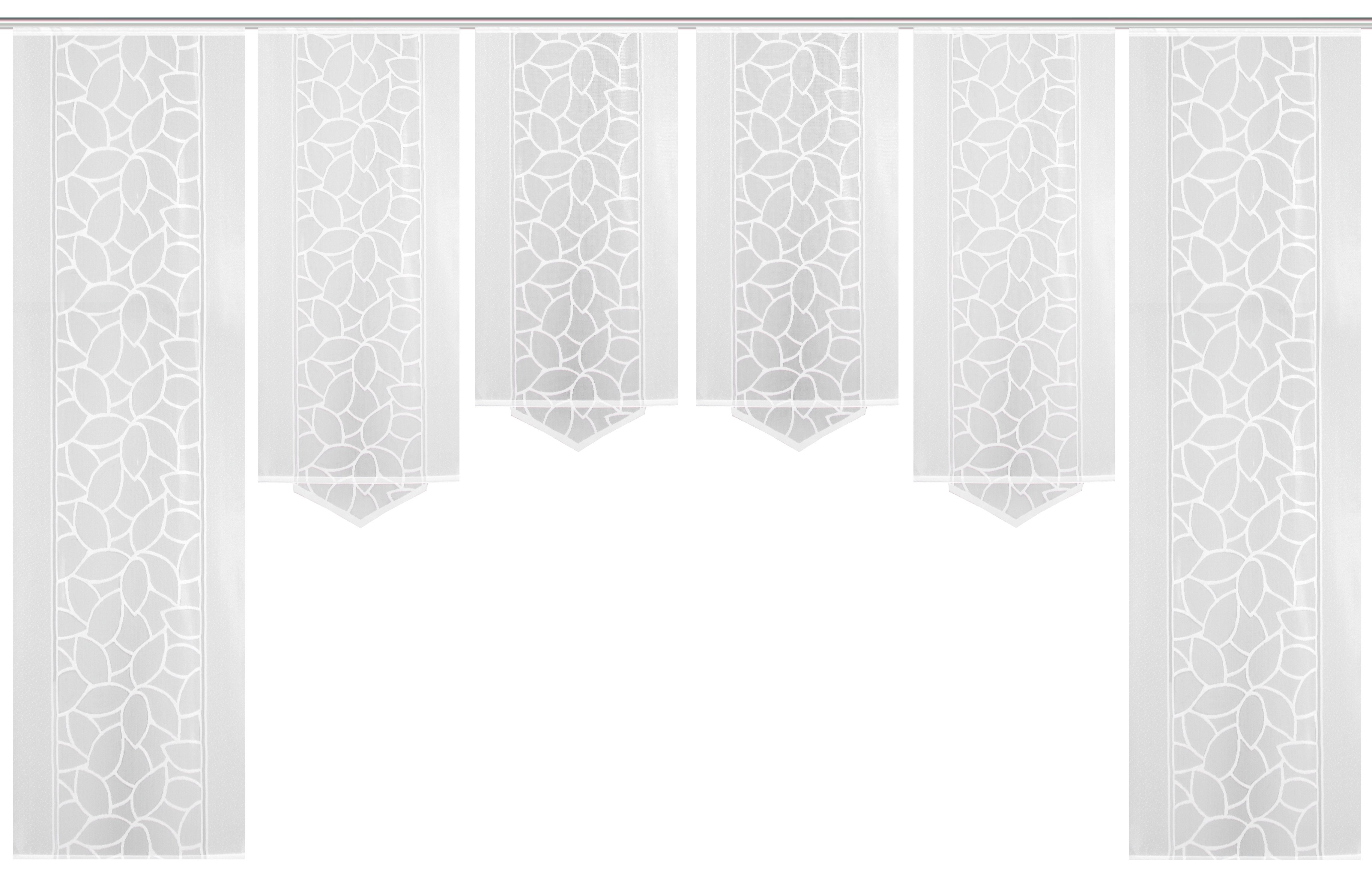 HOME WOHNIDEEN Schiebegardine JENNA (6 St), Klettband, halbtransparent, Sch günstig online kaufen