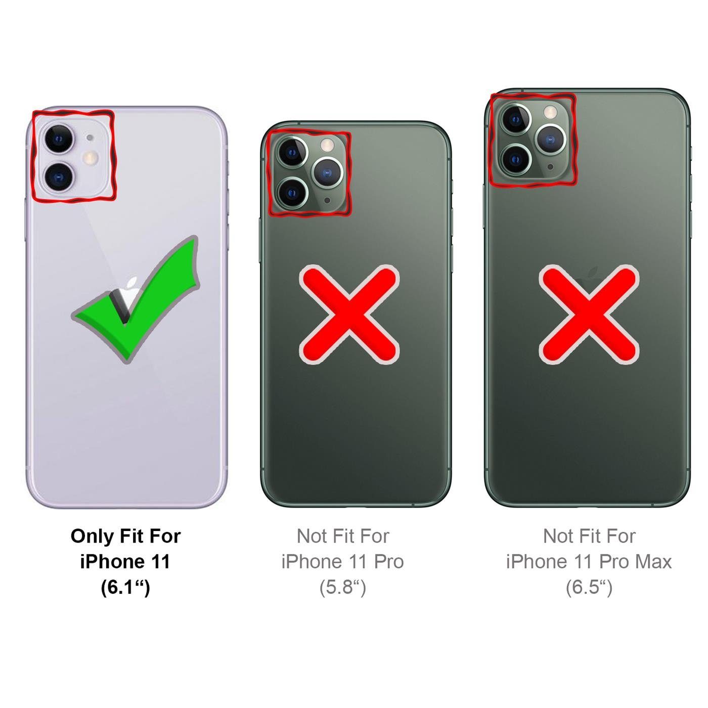 CoolGadget Handyhülle Schutzhülle mit Kartenfach für Apple iPhone 11 6,1 Zoll, Silikon Case Slim TPU Cover Tasche mit Aufbewahrung EC Karte Ausweis – Bild 3 von 5