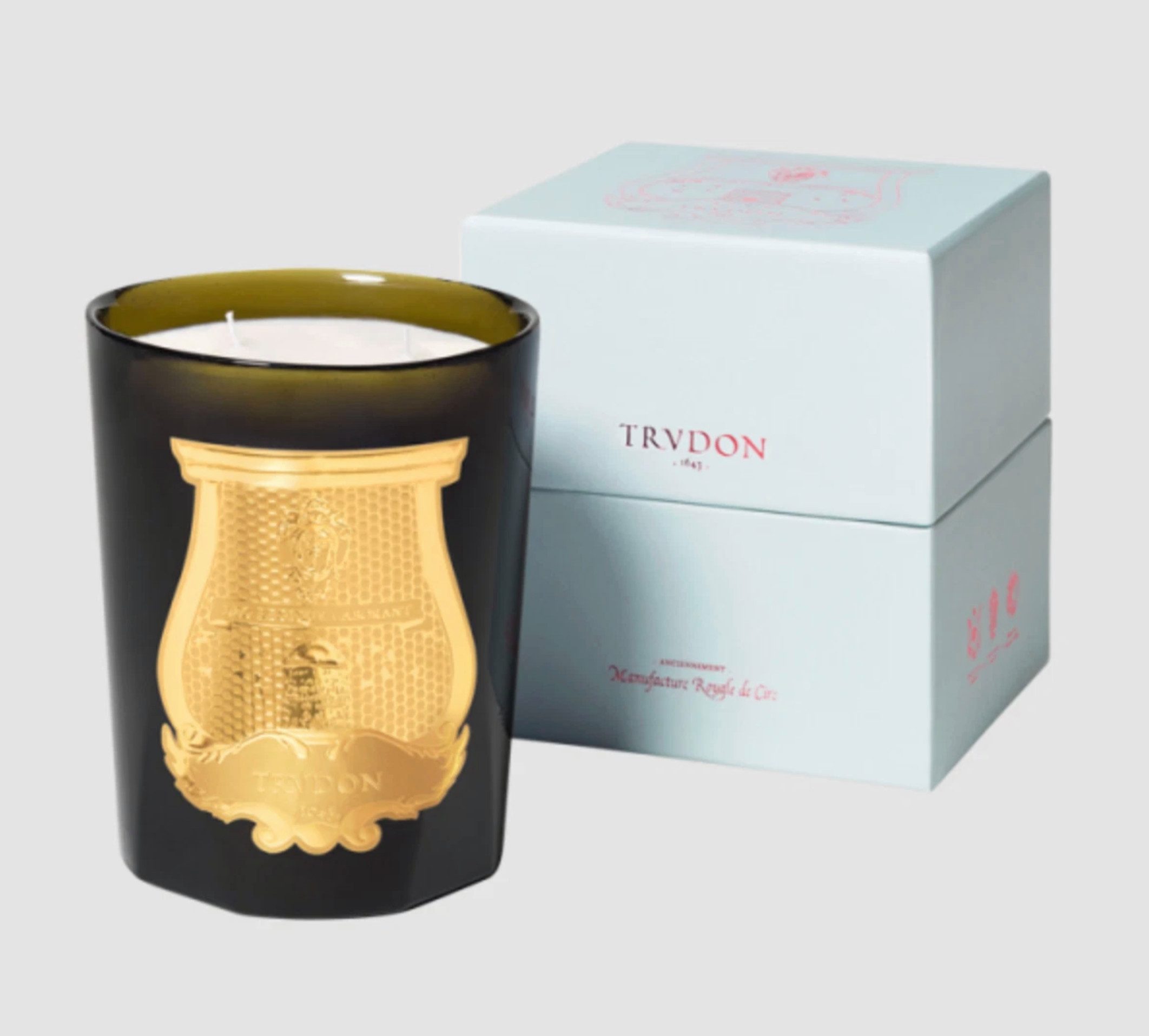 Cire Trudon Duftkerze SOLIS REX Schloss Versailles Duft Kerze 120 Std Brenndauer 800g (1-tlg), Handmade Glasbehälter mit goldener Trudon-Plakette
