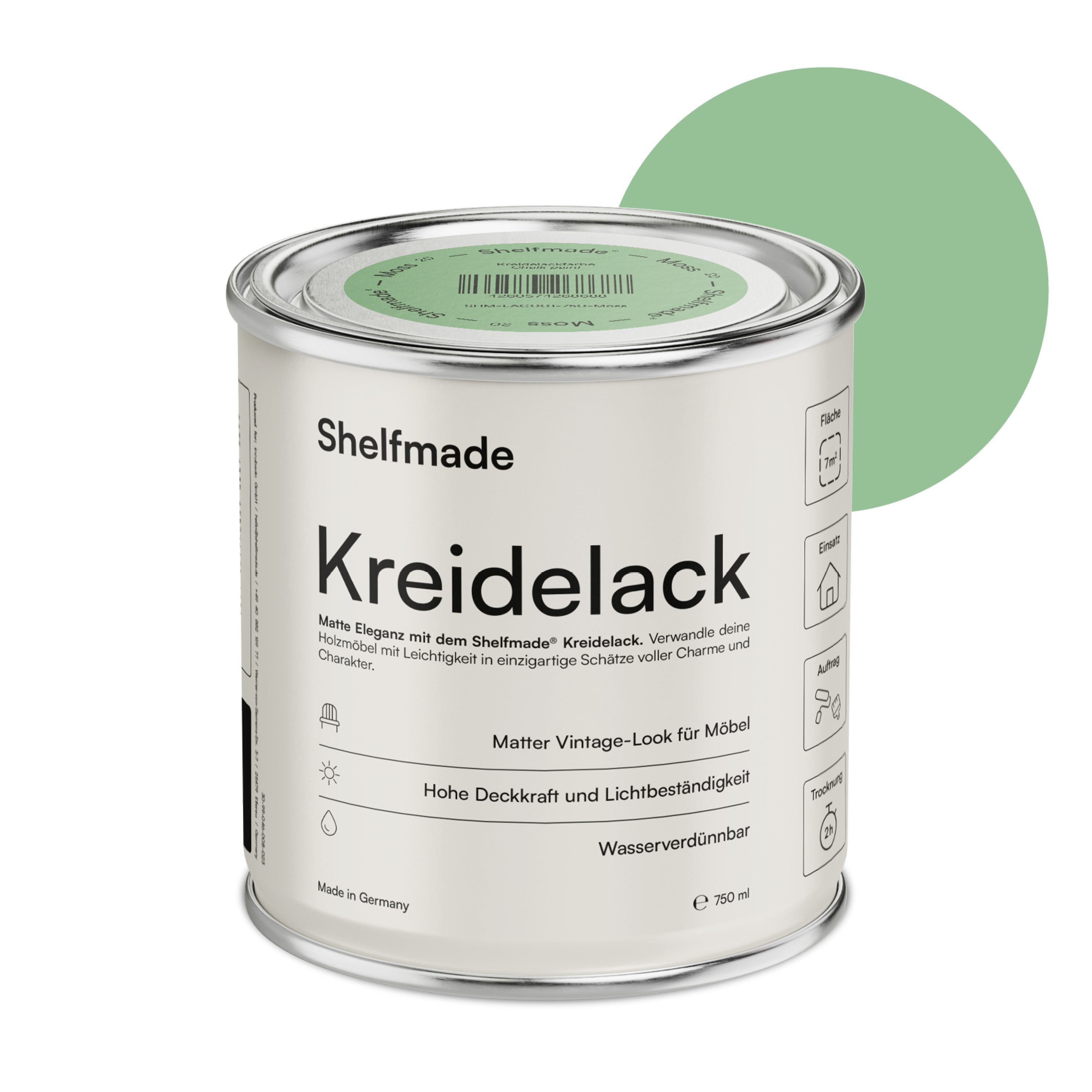 shelfmade Kreidefarbe Kreidefarbe Möbel Shabby Chic Holzlack DIY - Chalk Paint matter Look