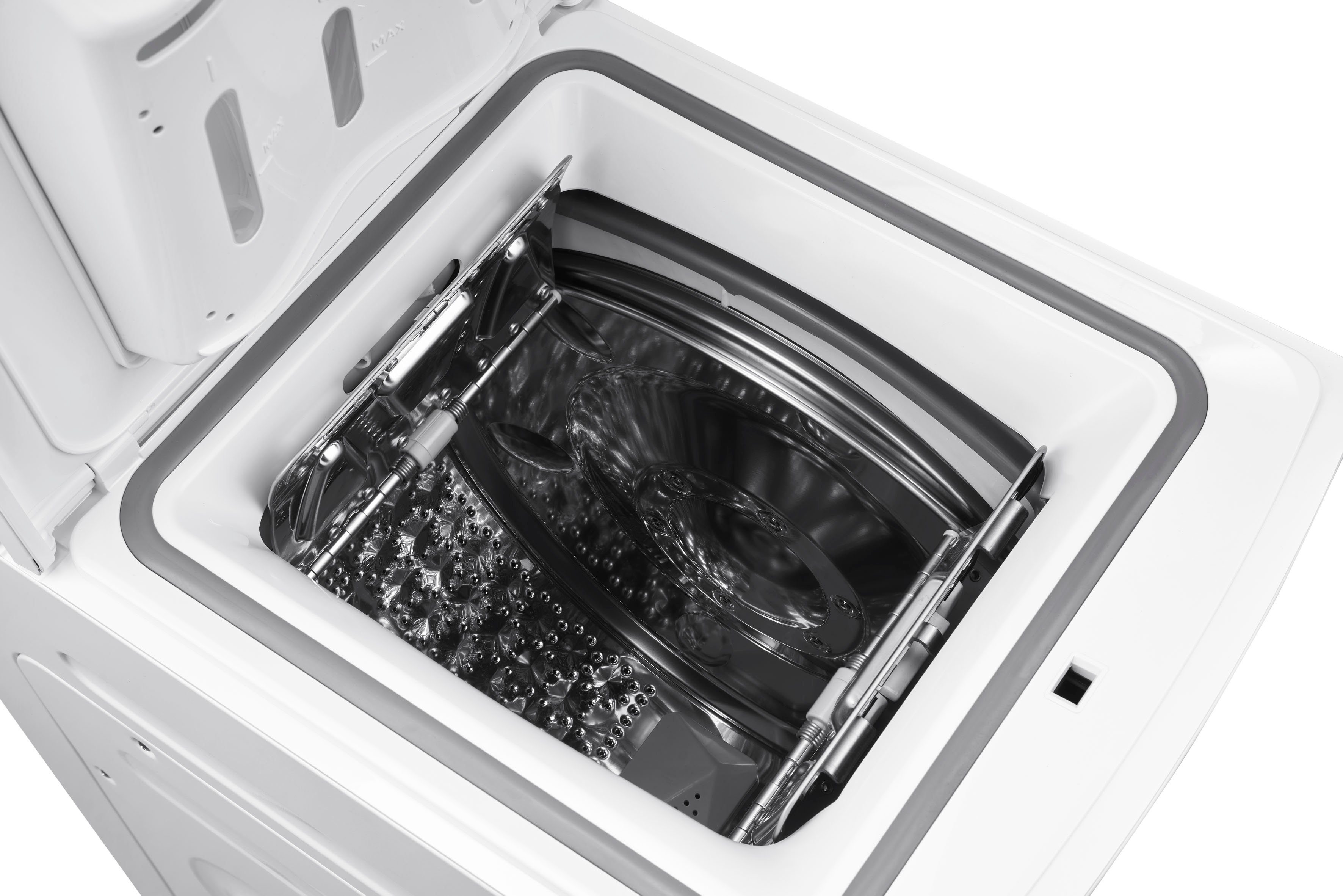 Hanseatic Waschmaschine Toplader Mengenautomatik, U/min, Überlaufschutzsystem 1000 HTW510D, kg, 5