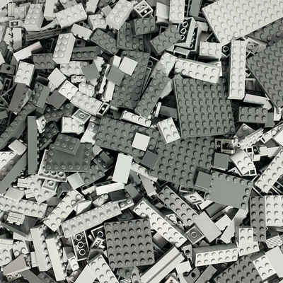 LEGO® Spielbausteine LEGO® Steine Sondersteine Hellgrau Dunkelgrau Gemischt NEU! Menge 250x, (Creativ-Set, 250 St), Made in Europe