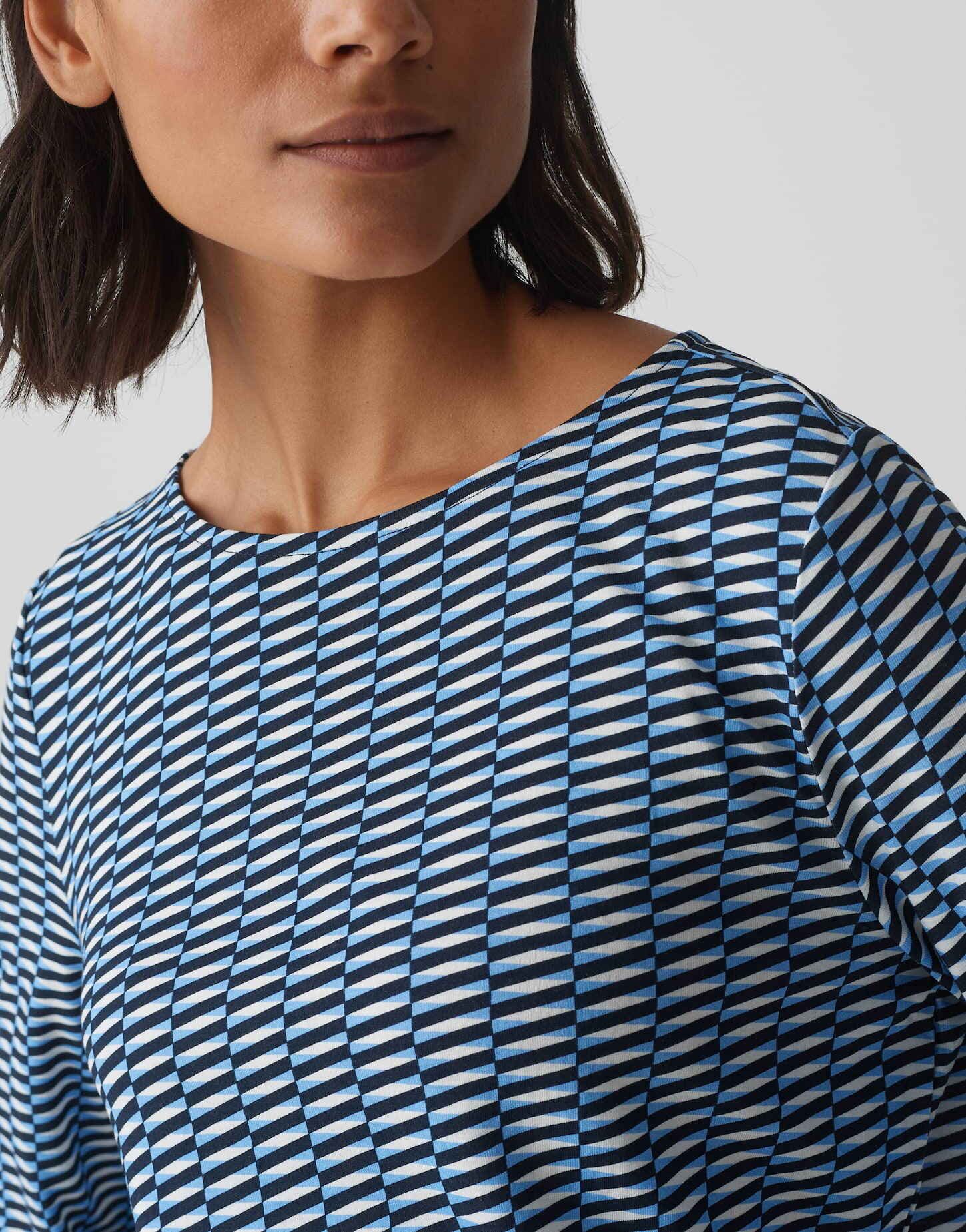 OPUS 3/4-Arm-Shirt Printshirt SUSTA Regular aus fließender Viskose