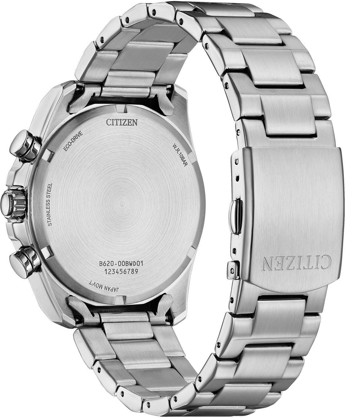Citizen Chronograph CA4640-50X, Armbanduhr, Solar, Herrenuhr, Edelstahlarmband, Datum, Stoppfunktion