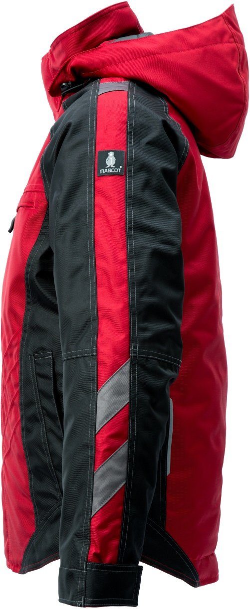 Winter-Pilotjacke Mascot mit Arbeitsjacke rot/schwarz Kapuze