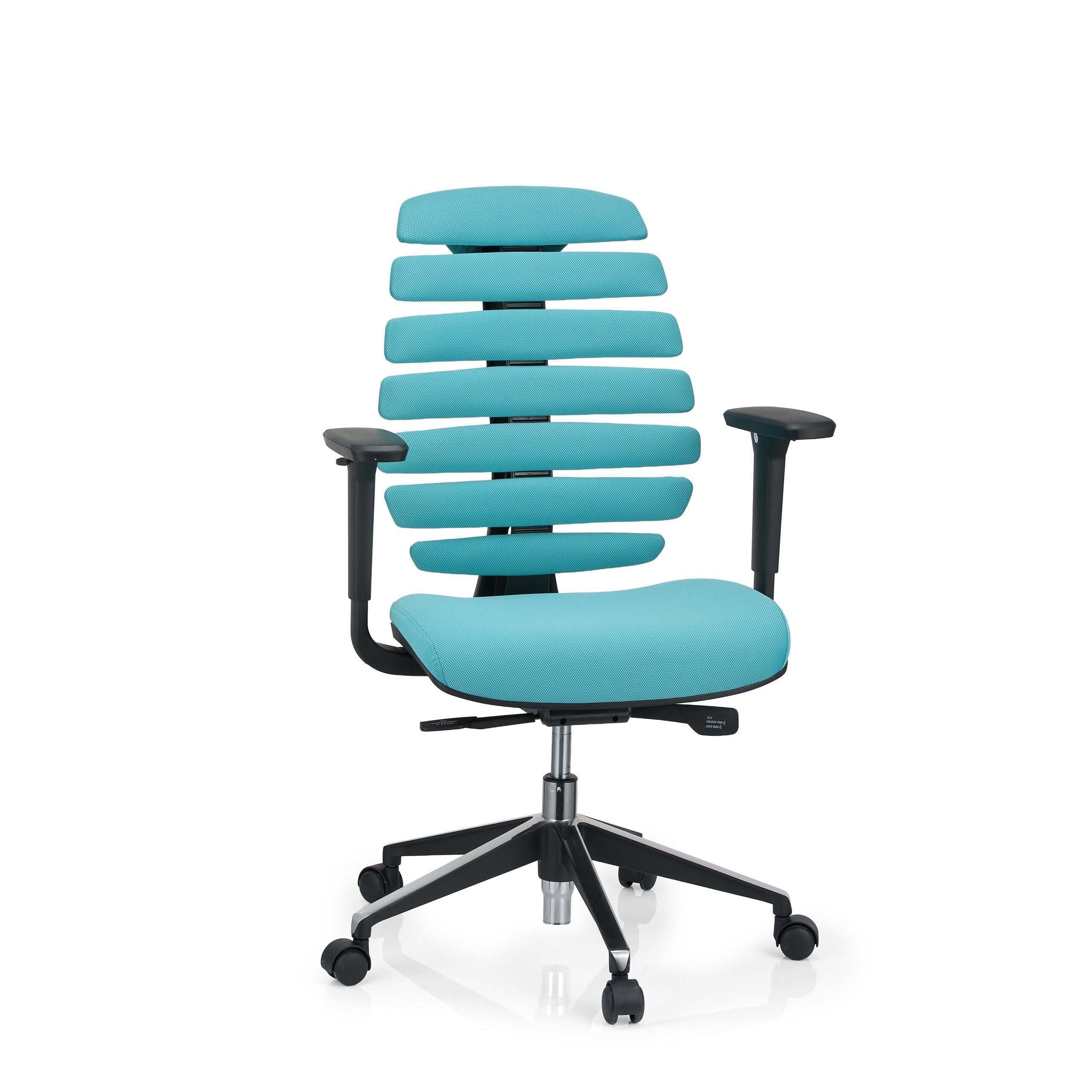 hjh OFFICE Drehstuhl Profi Bürostuhl Ergo Line Ii Stoff mit Armlehnen (1 St), Ergonomischer Chefsessel, Schreibtischstuhl höhenverstellbar