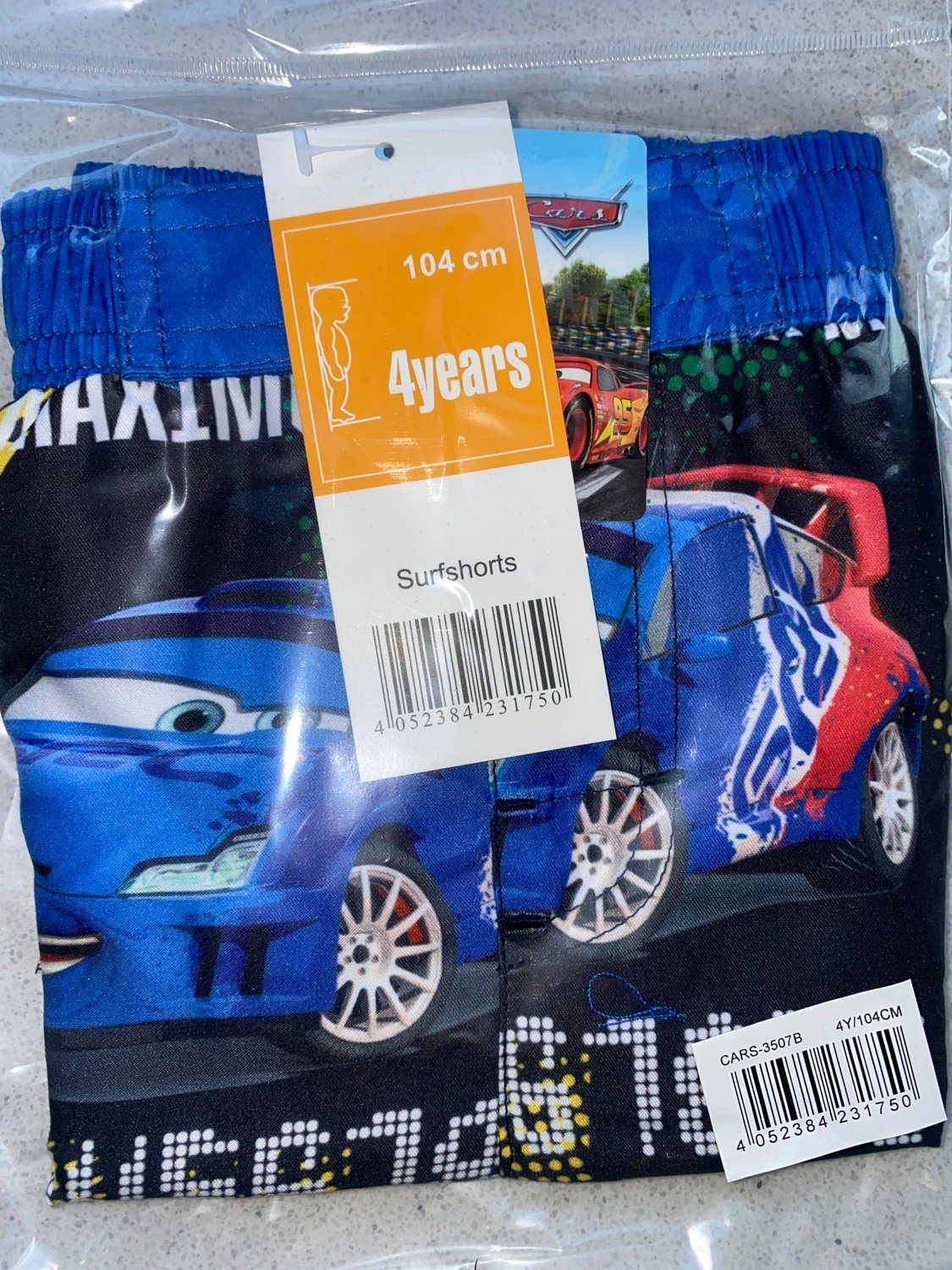 Cars Badeshorts Kinder Badeshorts Cars Lightning MCQueen schwarz - blau Gr. 98 104 110 116 128 entspricht Jungen + Mädchen 3 4 5 6 8 Jahre