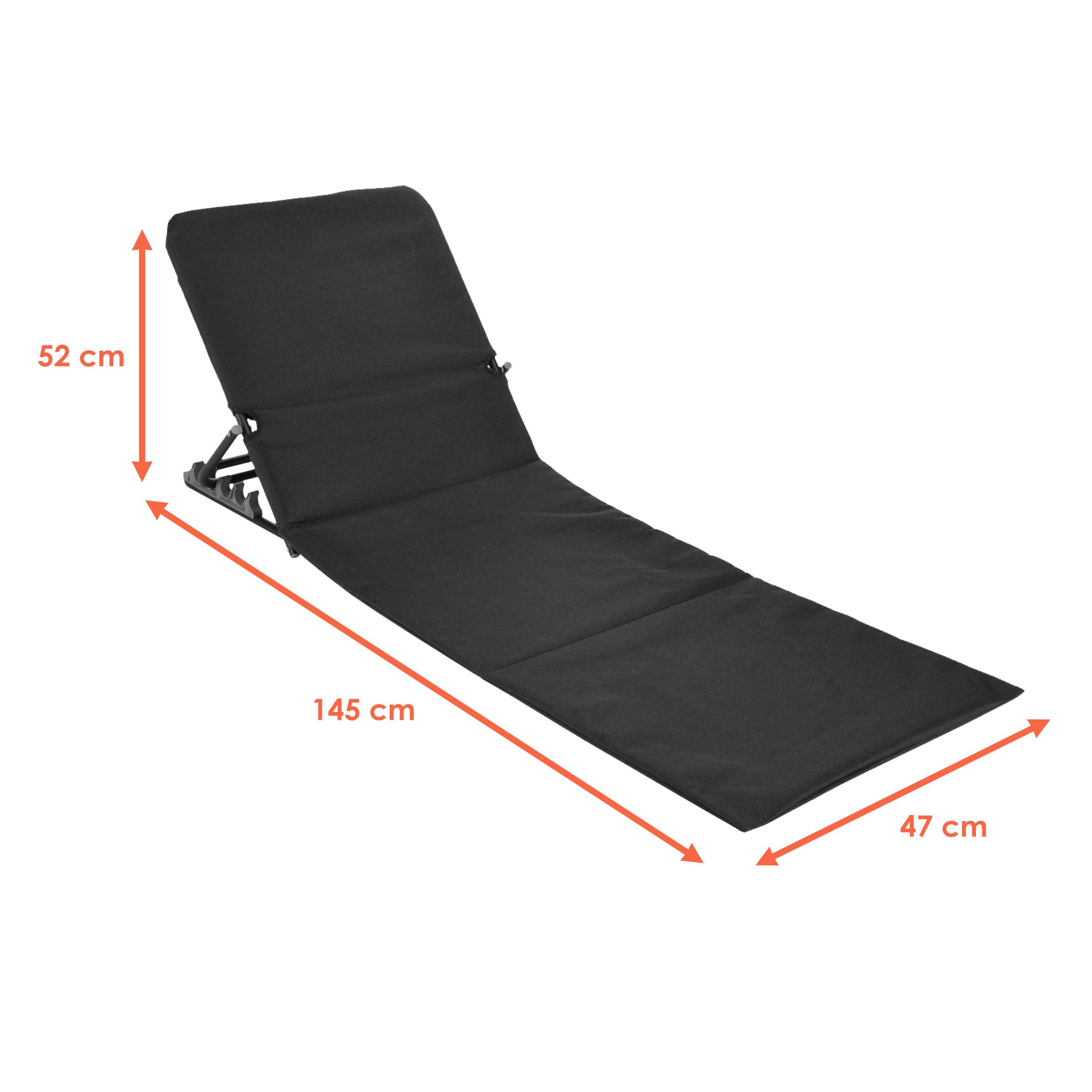 Spetebo Gartenliege Strandmatte mit Rückenlehne, 1 günstig online kaufen
