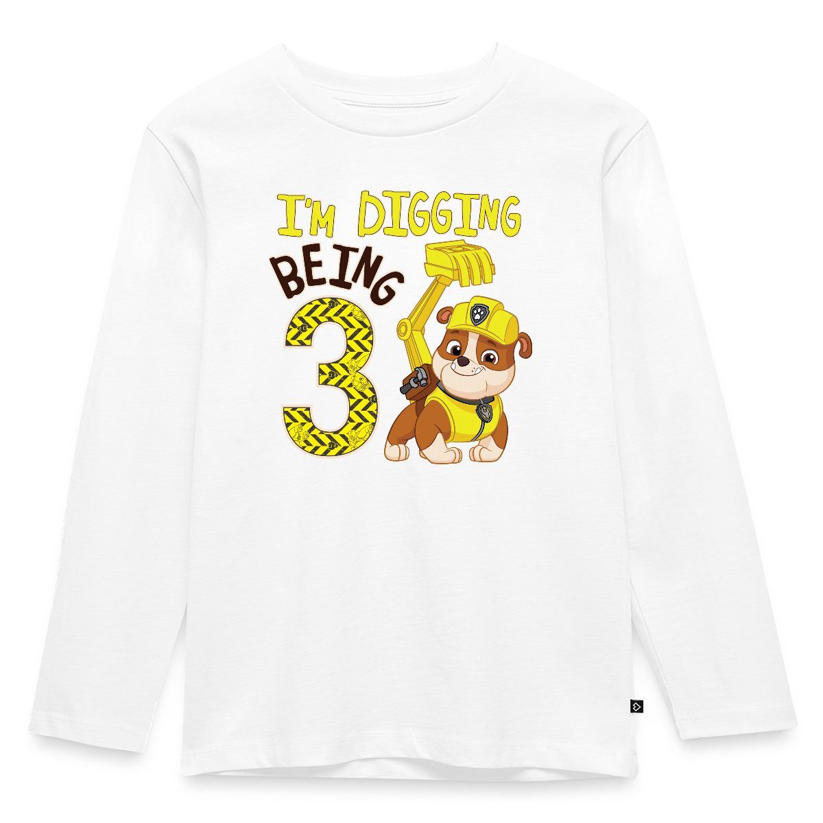 T-Shirt Paw Patrol Geschenk 3 Jahre Alt Geburtstag Rubble Kinder Premium Langa