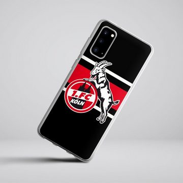 DeinDesign Handyhülle 1. FC Köln Offizielles Lizenzprodukt Colour Stripes 1.FC, Samsung Galaxy S20 Silikon Hülle Bumper Case Handy Schutzhülle