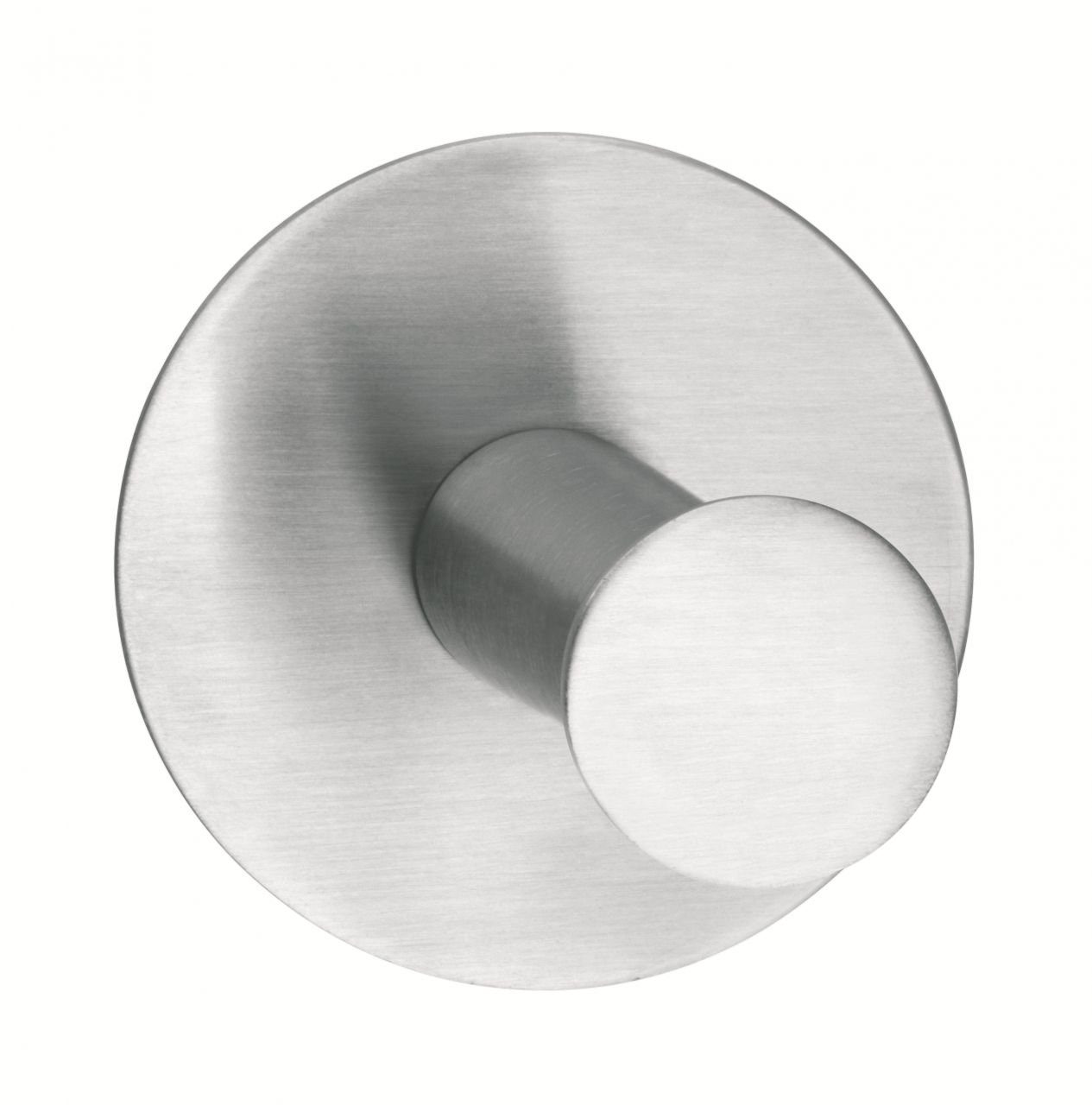 tesa Klebehaken tesa Powerbutton Haken Classic rund, Edelstahl