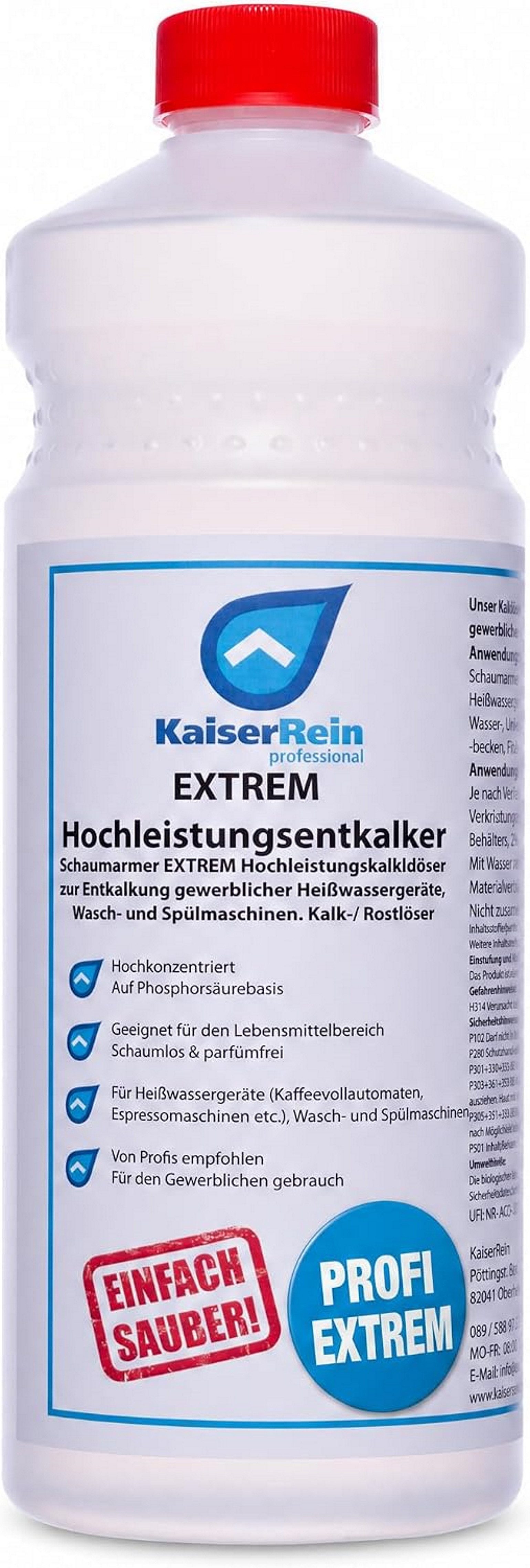 KaiserRein Extrem Hochleistungsentkalker Entkalker (Säurehaltig, hochkonzentriert, Kalklöser, gewerblich)