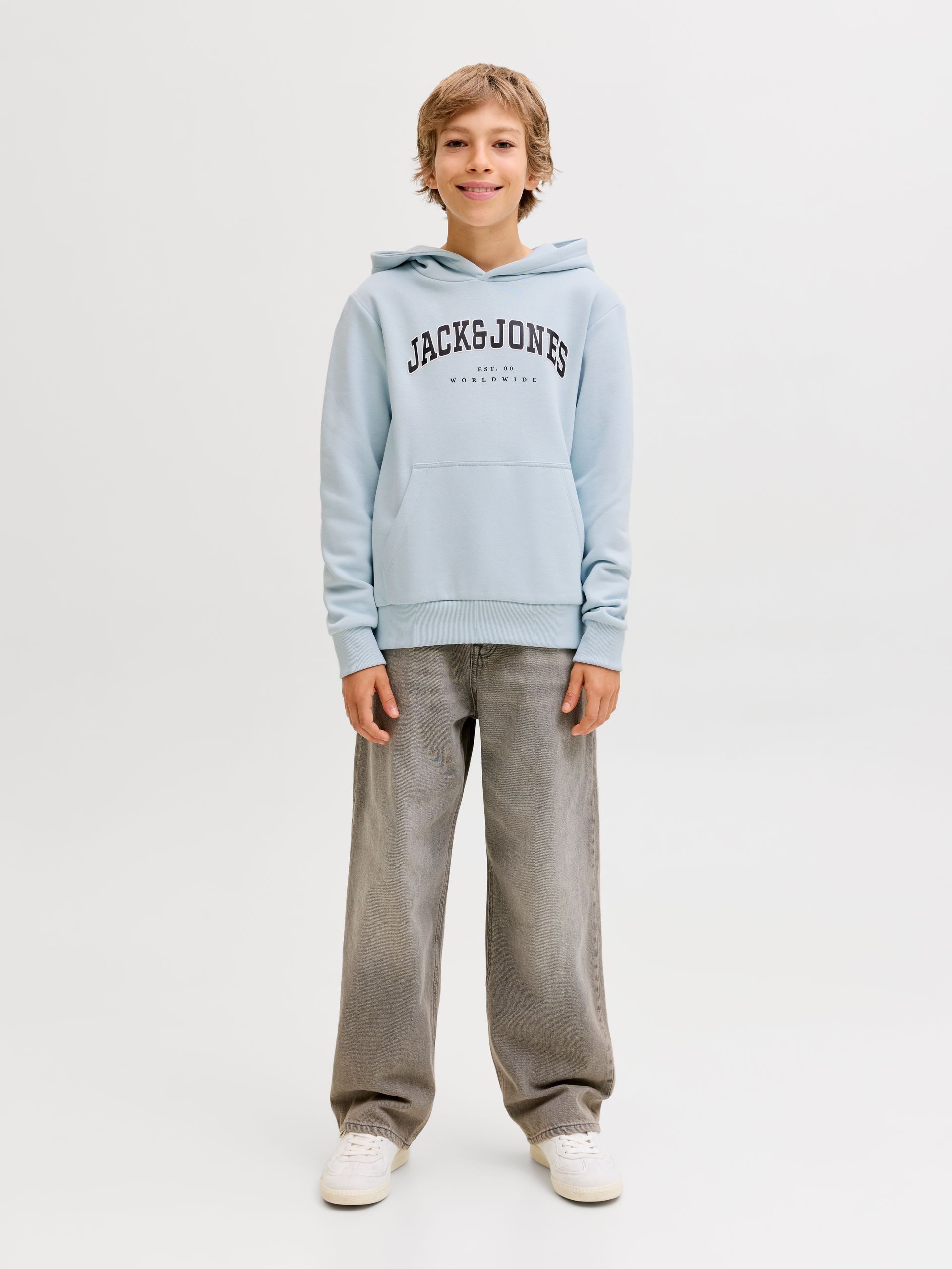 Jack & Jones Junior Sweatshirt JJECALEB VARSITY SWEAT HOOD JNR
