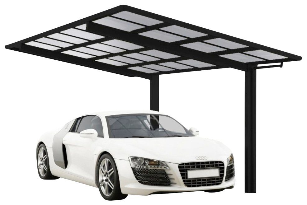 Ximax Einzelcarport Linea Typ Standard-schwarz, Einfahrtshöhe, 273x495 cm, Aluminium 240 BxT: cm 60