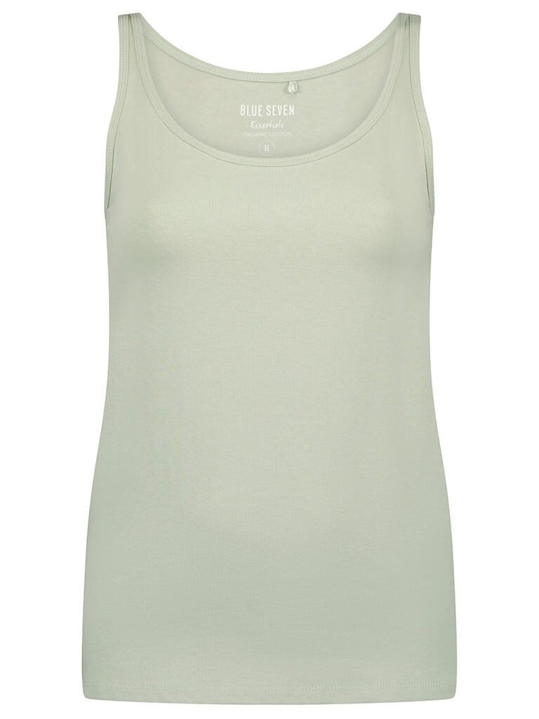 Blue Seven Rundhalsshirt Damen Träger-Shirt Unifarben - Basic Top Sommershirt Ärmellos Klassiches Design, Rundhalsausschnitt, Angenehmes Material