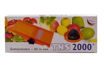 TNS 2000 Gemüsehobel TNS 2000 All in ONE Gemüsehobel Küchenhobel Gemüsereibe Bordeaux, Kunststoff, (Hobel mit Restehalter, 2-St)