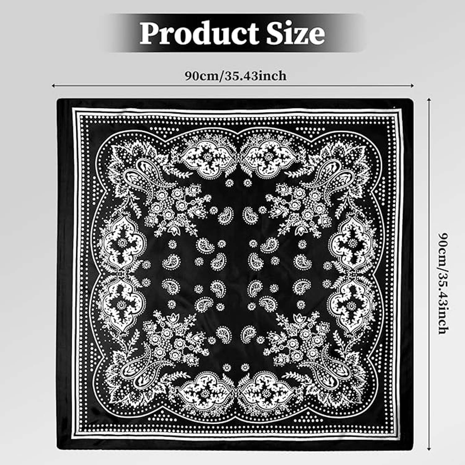Coonoor Halstuch 90x90cm Kopftuch Bandanas Haartuch für Damen
