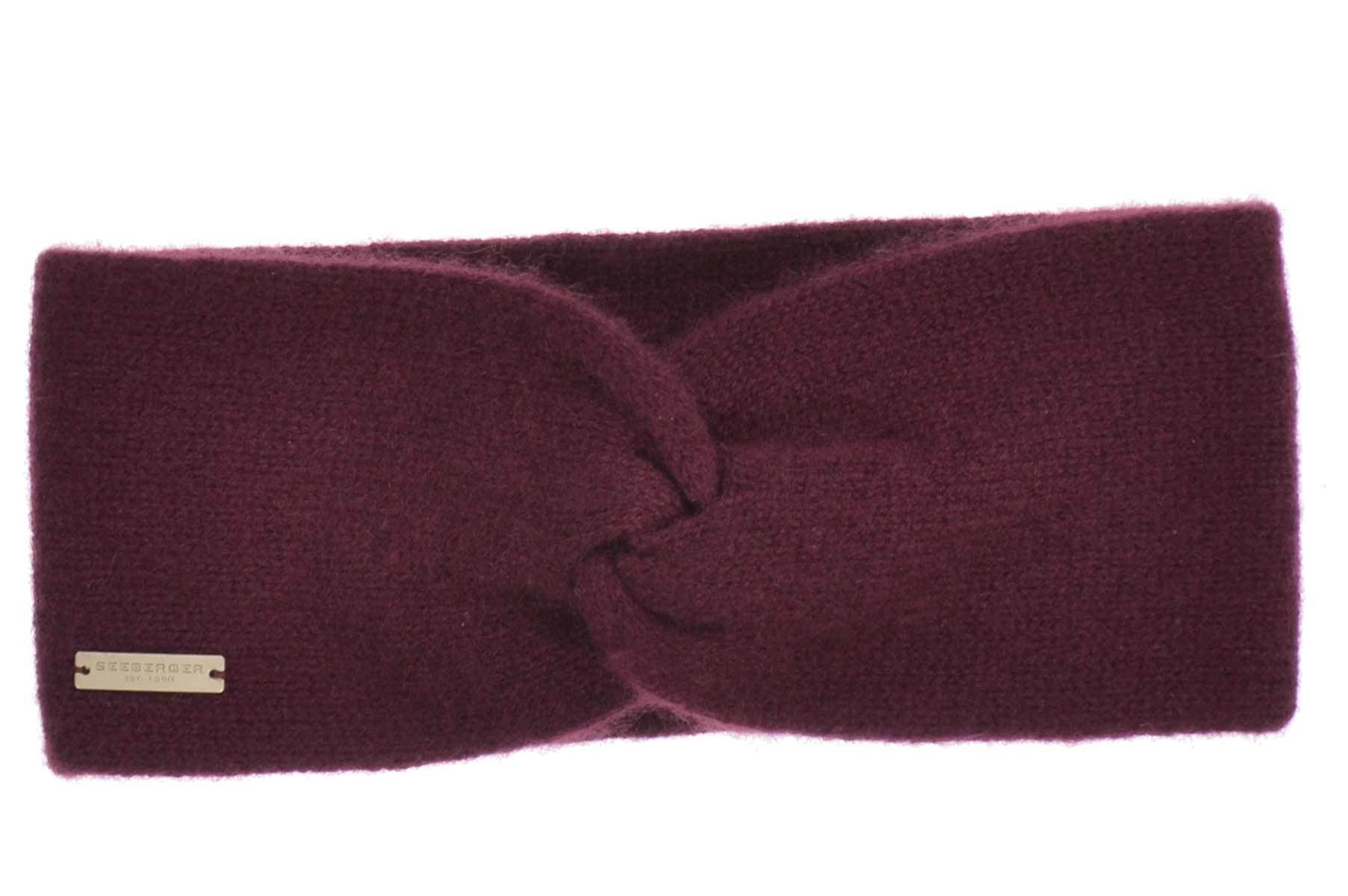 Seeberger Stirnband Cashmere Stirnband mit Knotendetail 17325-0 burgund