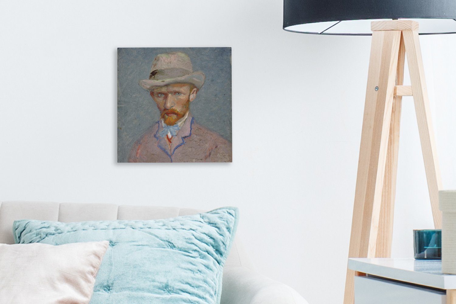 Schlafzimmer St), Leinwand OneMillionCanvasses® für - van Vincent bunt Gogh, Wohnzimmer Bilder Leinwandbild Selbstporträt (1