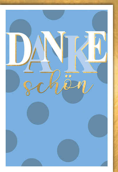 Verlag Dominique Grußkarten Danke - A4 - Karte im Format 20,5 x 29,5 cm - große Buchstaben