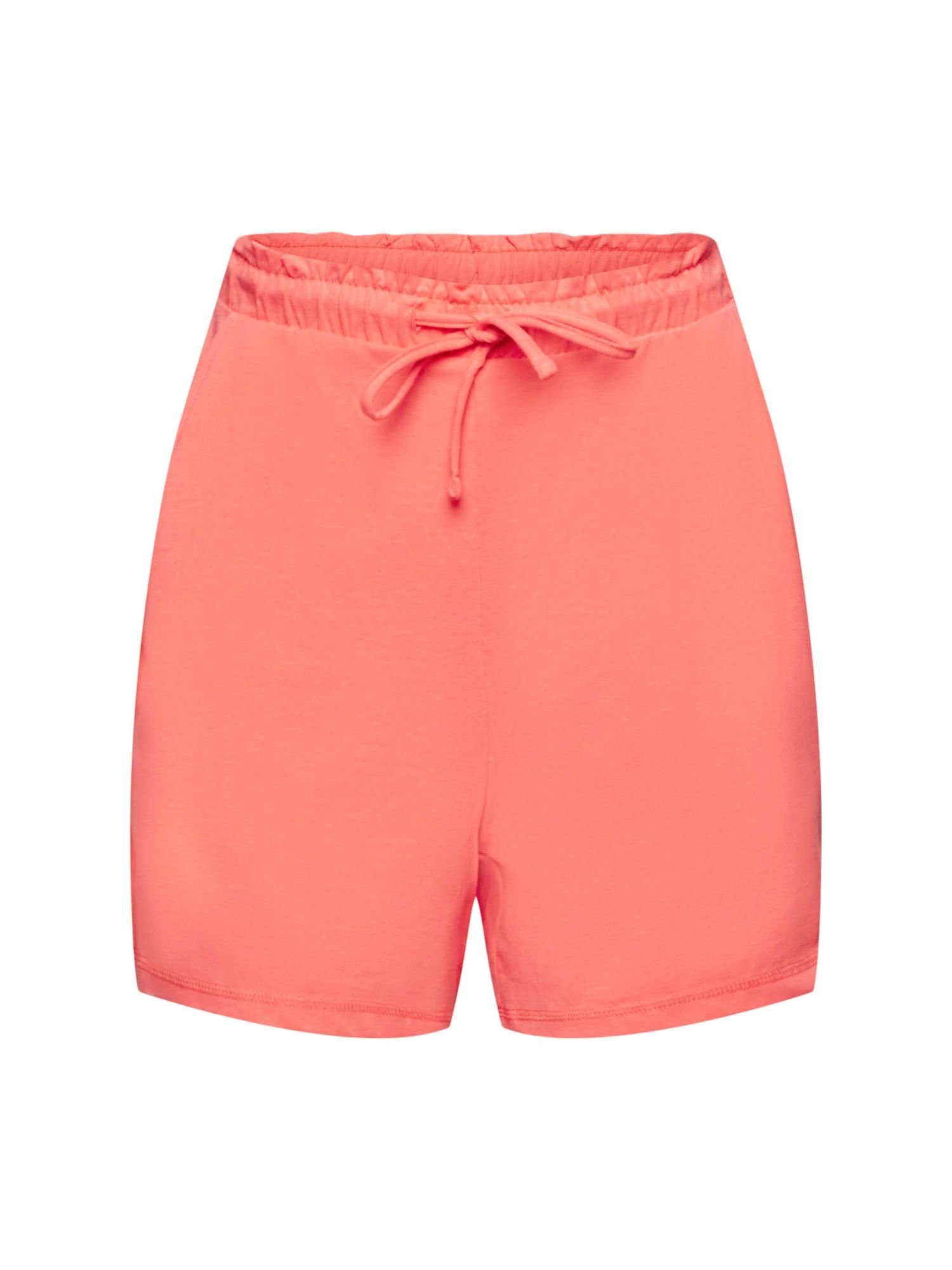 Esprit Schlafhose Jersey-Shorts mit elastischem Bund CORAL