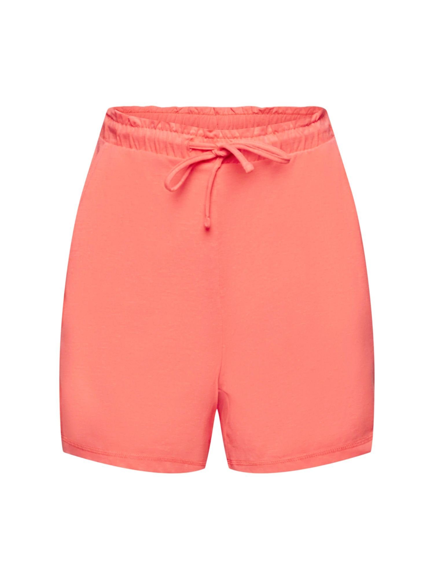 Esprit Schlafhose Jersey-Shorts elastischem CORAL Bund mit