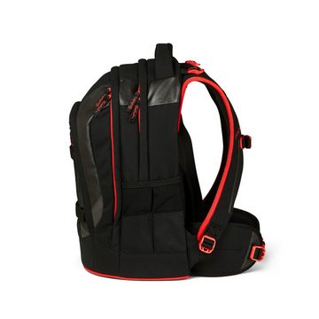 Satch Schulranzen Schulrucksack-Set PACK Fire Phantom 2-teilig (2-teilig), Laptop-Fach, Your-Size-System, Schulranzen