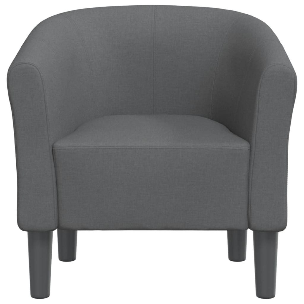 furnicato Cocktailsessel Eleganter Clubsessel Dunkelgrau 70 x 56 x 68 cm (1-St), Bequemer Sessel mit Schaumstofffüllung für das Wohnzimmer oder Büro