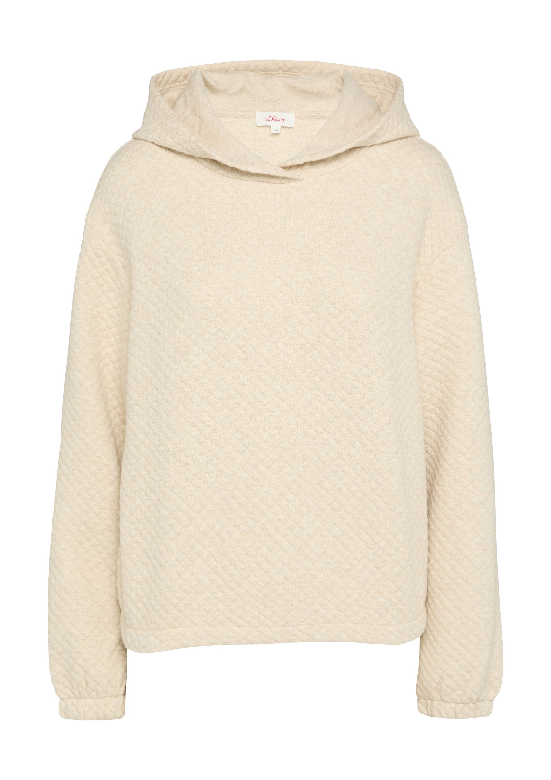 s.Oliver Sweatshirt Sweatshirt Relaxed-Fit-Hoodie mit Waffelstruktur günstig online kaufen