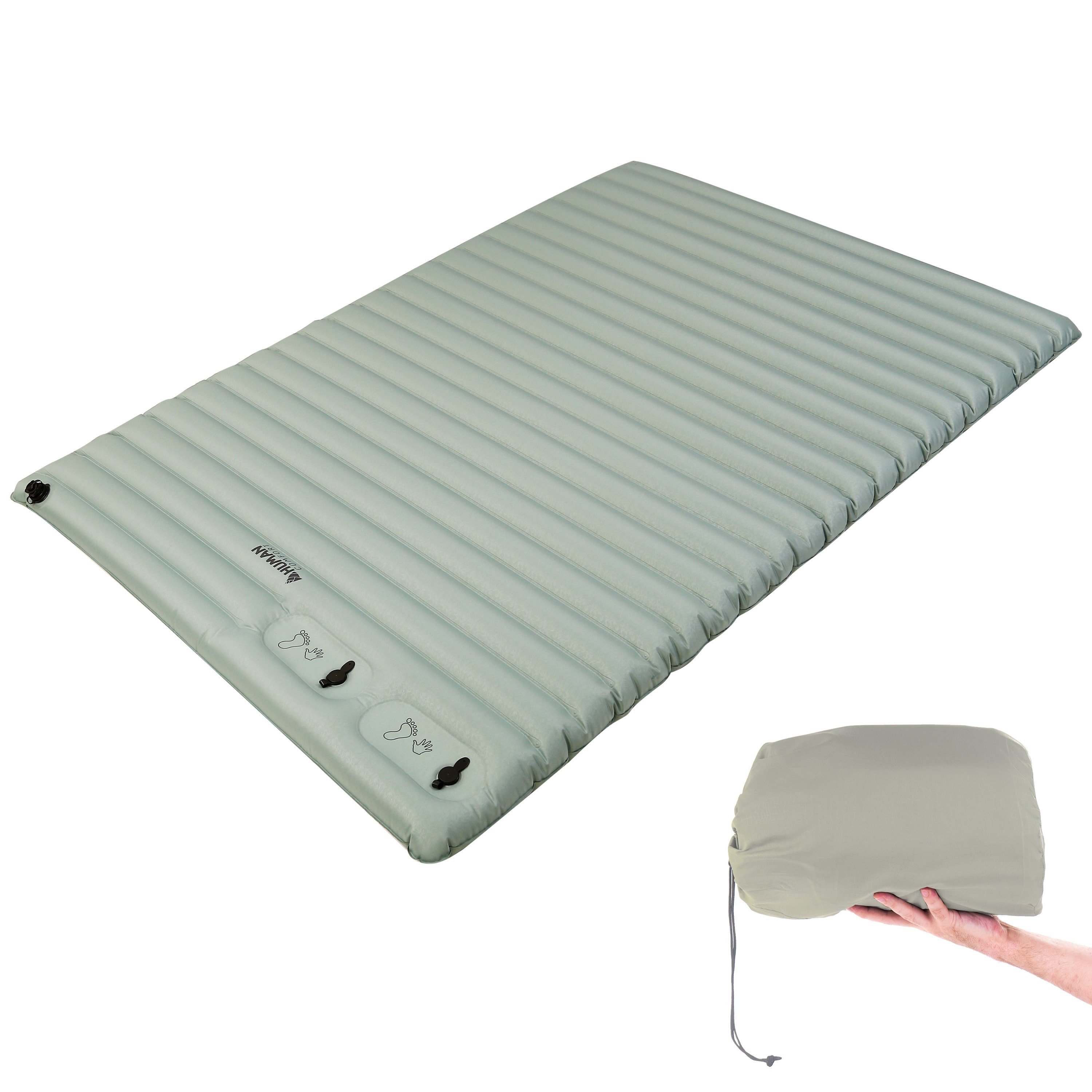 Human Comfort Luftmatratze Luftbett Durtal Double Isomatte, Camping Doppel Luftmatratze Pumpe