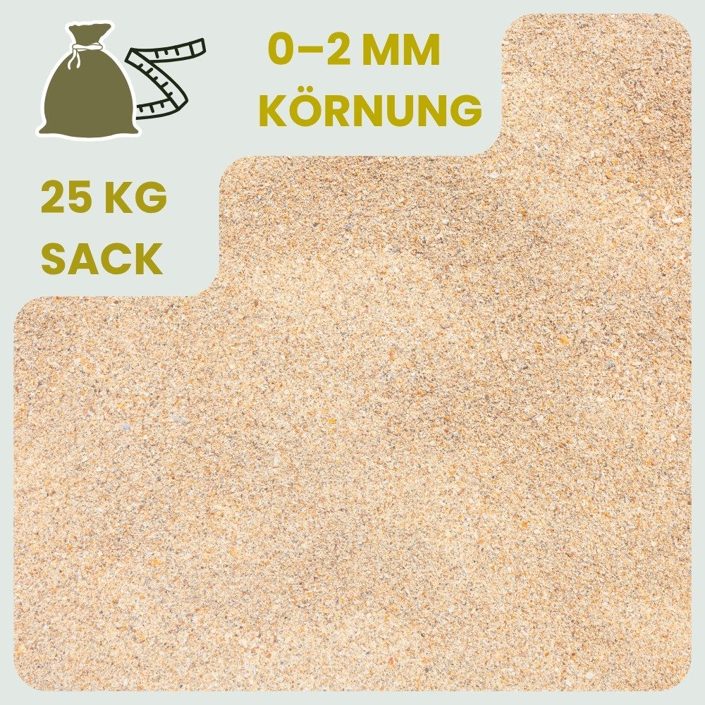 GarPet Spielsand Spielsand Plus 25 Kg 0-2 mm Spielkastensand Sand für Sandkasten