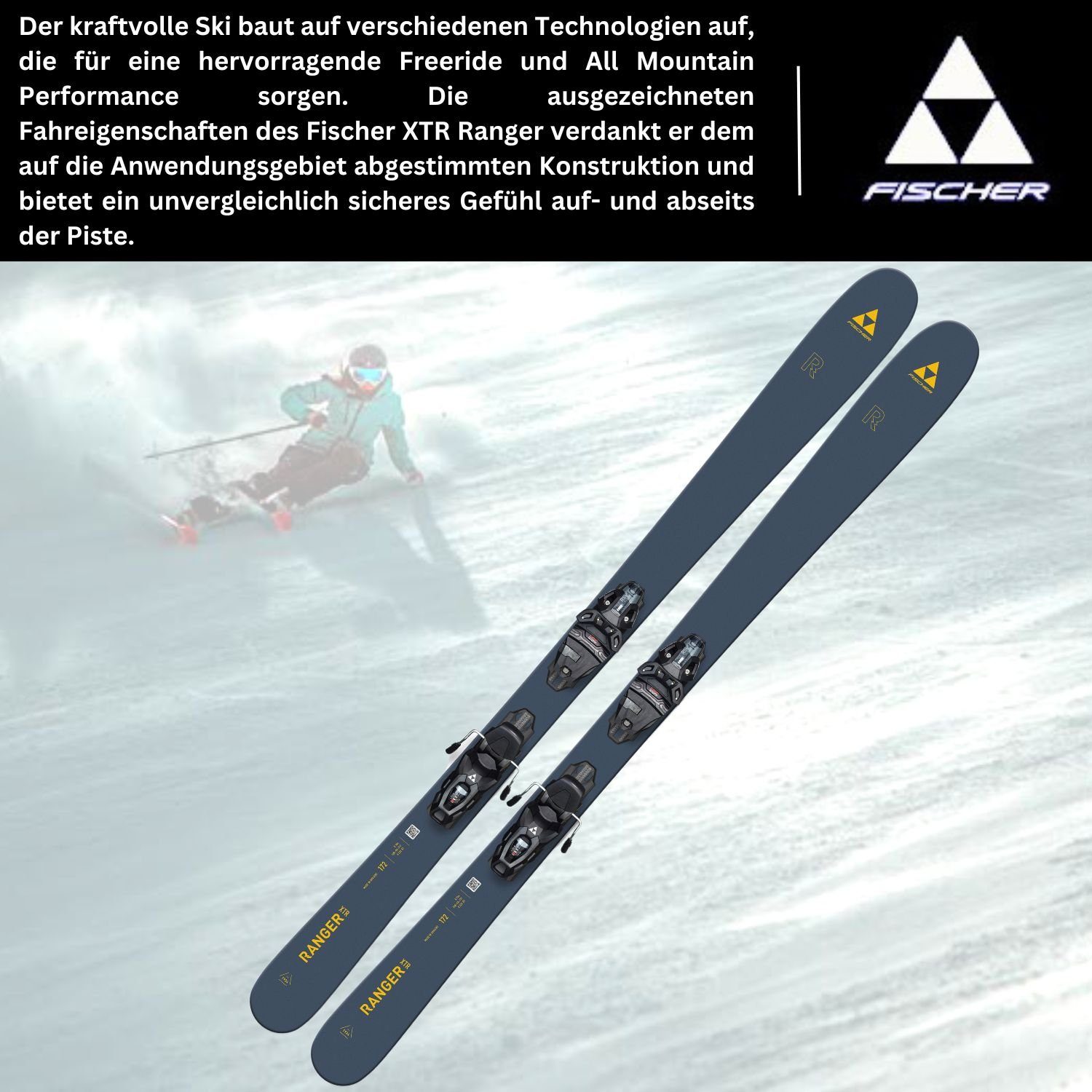 Fischer Z3-10 XTR + RSW10 Fischer Bindung Rocker Ski 2024 Sports Ranger TPR Ski,