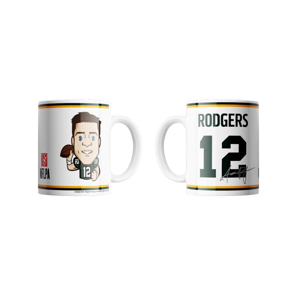 Green Bay Packers Becher Aaron Rodgers Emoji Jumbo-Tasse 440 ml, Keramik