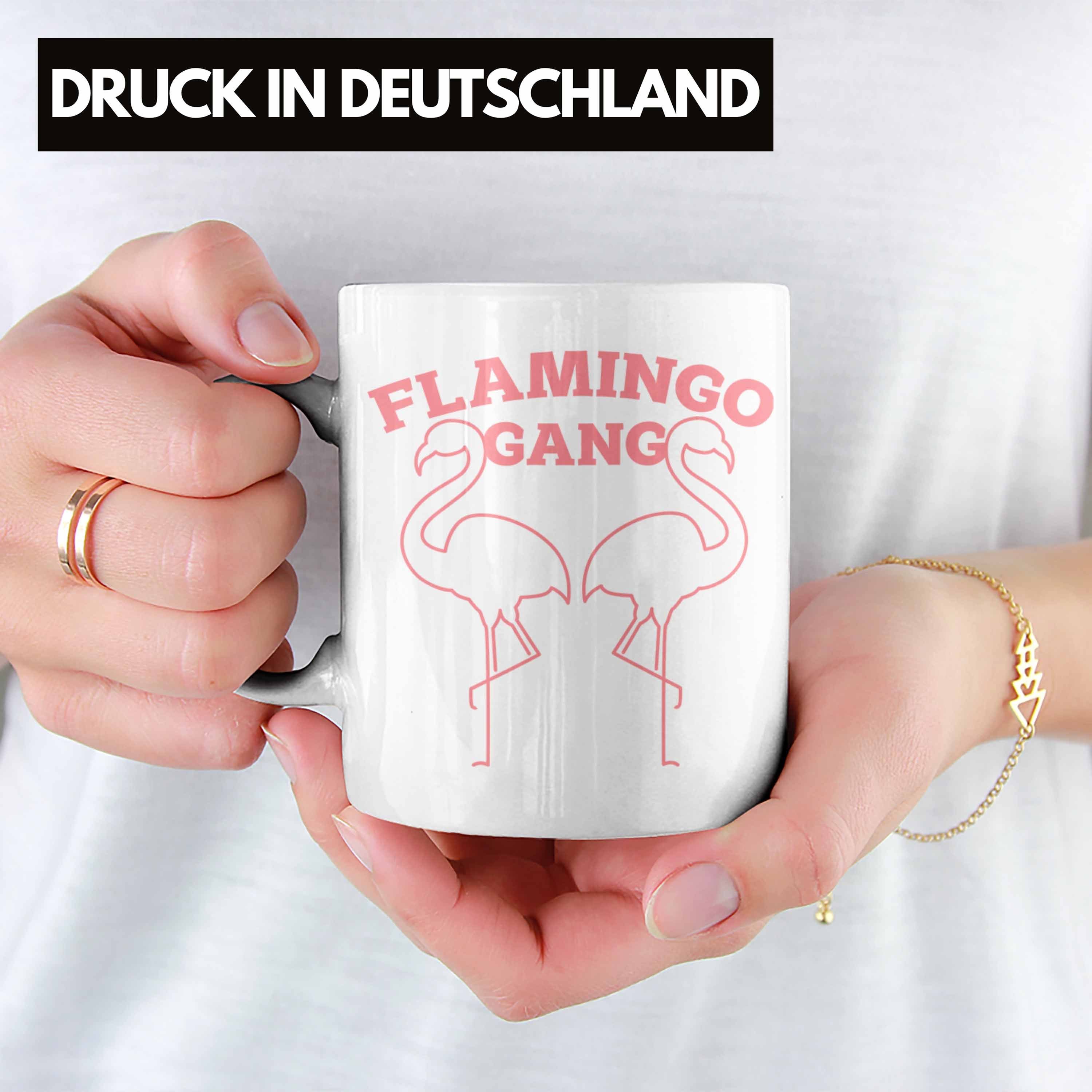 Pink Tasse Trendation Flamingo-Fans Geschenkidee -Flamingo Lustige Trendation Fla Weiss Tasse