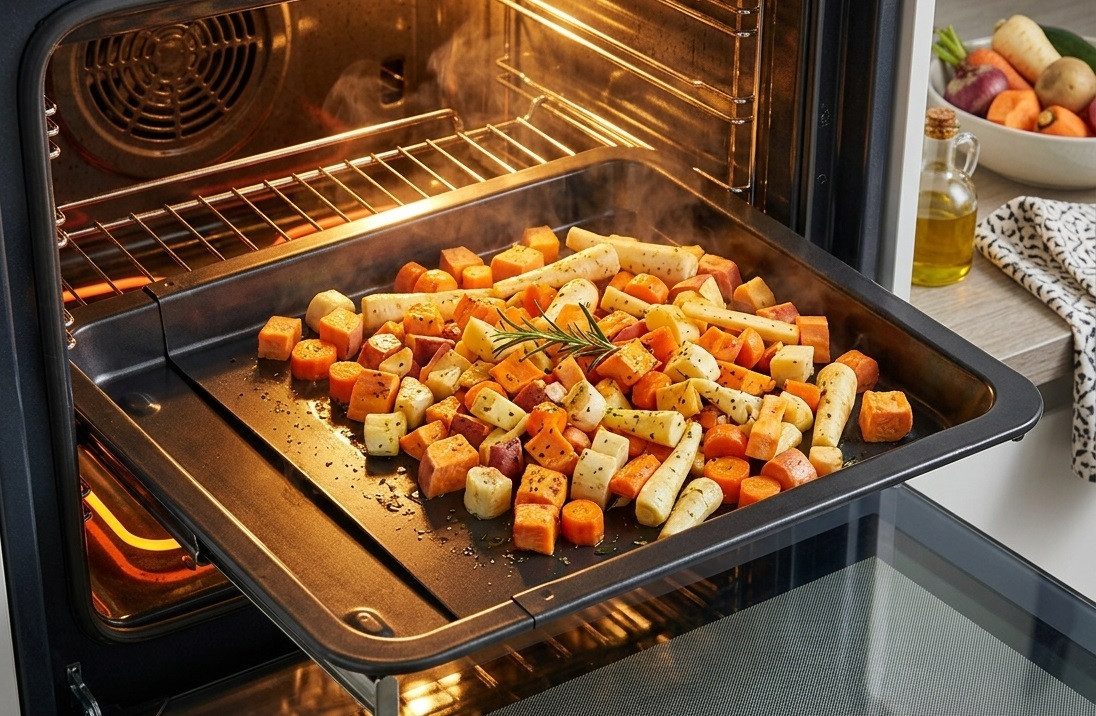 Fisko Backblech ausziehbar Universal Backofenblech Kuchenblech Pizzablech, Stahlblech mit Special Antihaft-Beschichtung, (1-St., 1 x Backblech ausziehbar), mit Special Antihaftbeschichtung Made in Germany