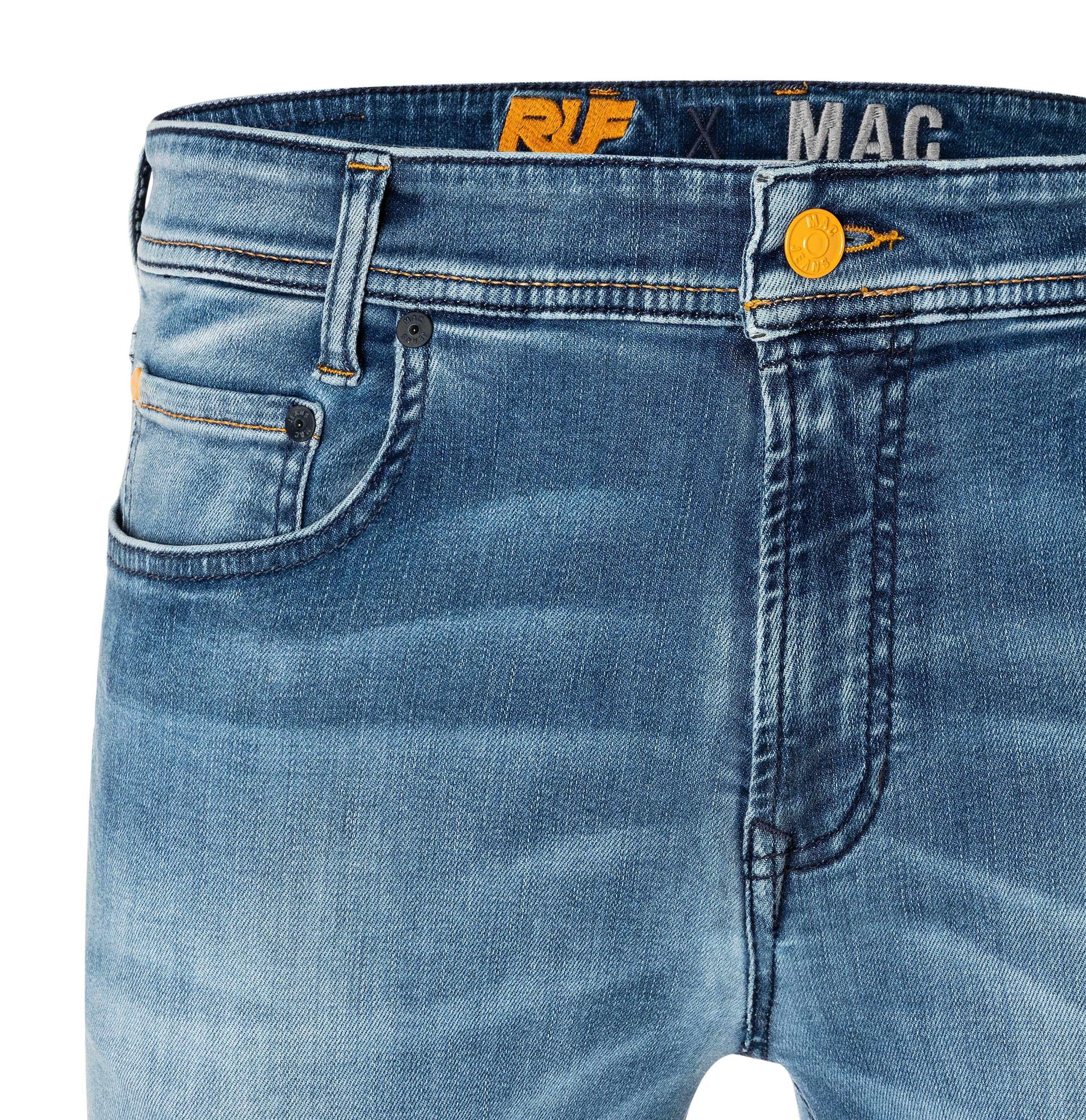 MacFlexx Used RUF Pants Blue H239 Driver 5-Pocket-Jeans MAC Venice Stretch-Denim